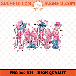 Stitch Coquette Glitter Valentine's Png Stitch Valentine Png Sublimation Files