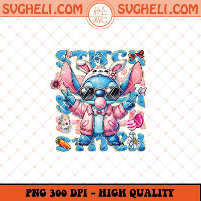 Stitch Easter With Sunglasses Png Stitch Bunny Png Sublimation Files