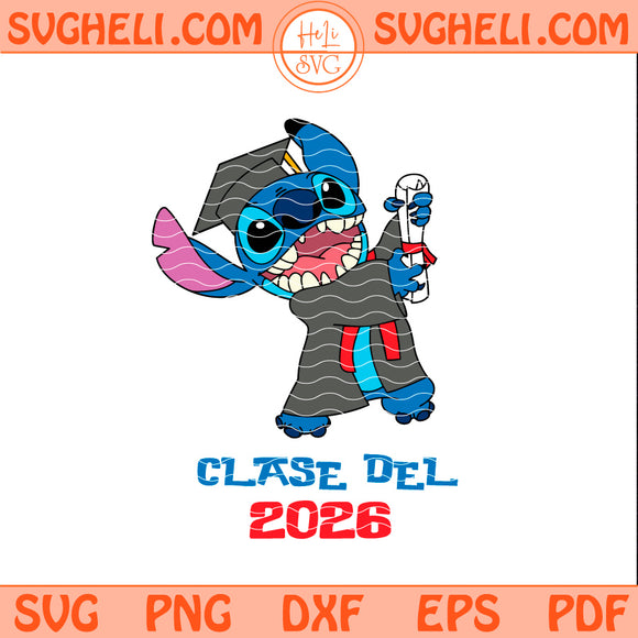 Stitch Graduation 2026 Svg Stitch Graduation Svg Png Dxf Eps Pdf Files