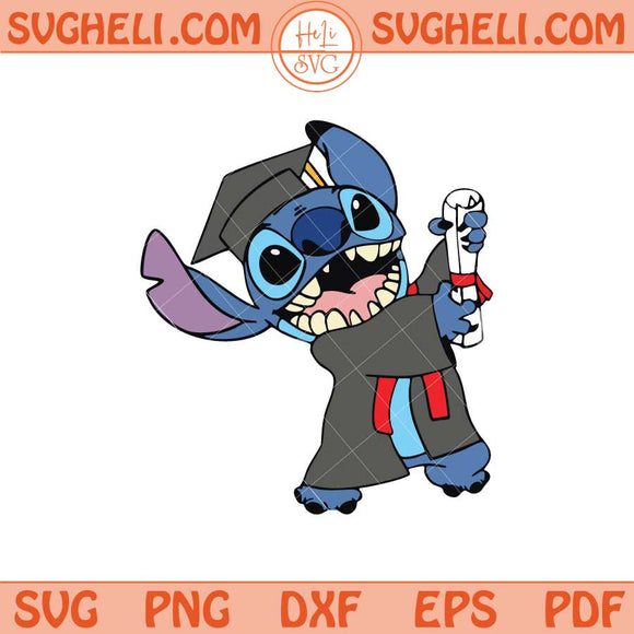 Stitch Graduation Svg Graduate Svg Class of 2025 Svg Png Dxf Eps Files