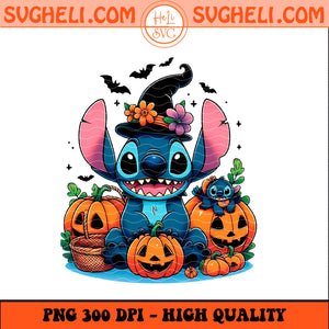 Disney Stitch Halloween Png Stitch Pumpkin Halloween Png