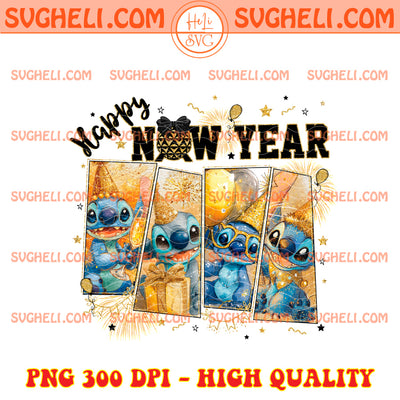 Stitch Happy New Year Png Cute Sitich New Year Png