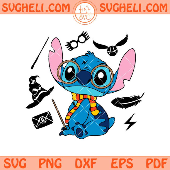 Stitch Harry Potter Svg Stitch Movie Svg Wizard Stitch Svg Png Dxf Eps Files