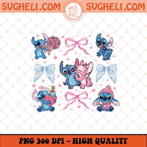 Stitch Lovers Coquette Png Stitch Valentine Bow Png Sublimation Files