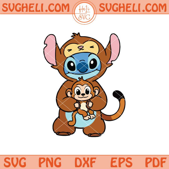 Stitch Monkey And Cute Baby Monkey Svg Stitch Monkey Svg Png Dxf Eps Files