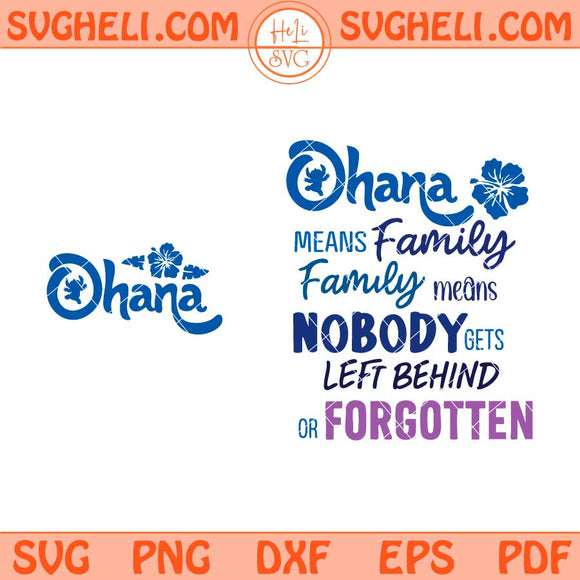 Stitch Ohana Svg Cute Stitch Svg Ohana Means Family Svg Png Dxf Eps Files