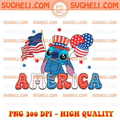 Stitch Retro 4th Of July Png Stitch Independence Day Png