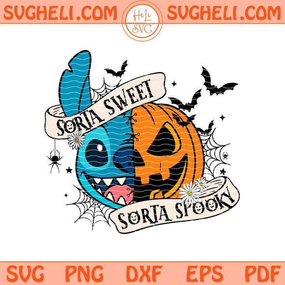 Stitch Sorta Sweet Sorta Spooky Svg Stitch Halloween Svg Png Dxf Eps Files