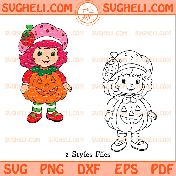 Strawberry Shortcake Pumpkin Svg Strawberry Pumpkin Svg