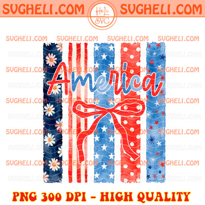 Striped Floral America Coquette Png Coquette USA 1776 Png