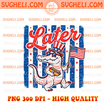 Stripes Later Gator 4th of July Png 4th of July Gator Png