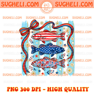 Stripes Patriotic Fish Png Red White and Blue Png