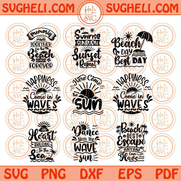 Summer Beach Svg Love Sea Svg Summer Holiday Svg Beach Quote Svg Bundle Png Dxf Eps Files