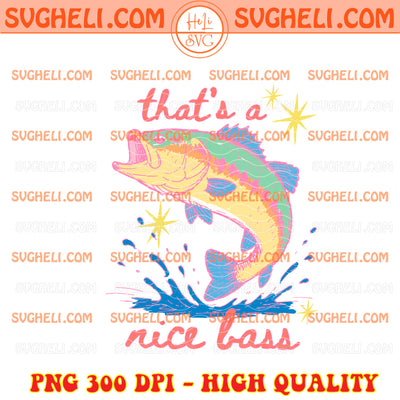 Summer That's A Nice Bass Fish Preppy Hand Drawn Png