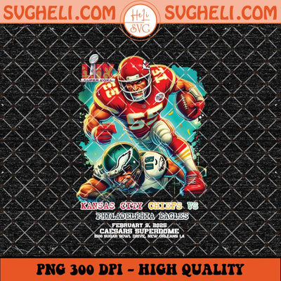 Super Bowl LIX 2025 Mascots Chiefs vs Eagles Png Sublimation Files