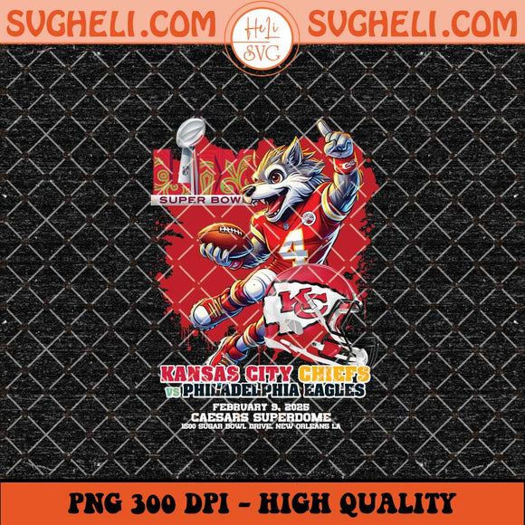 Super Bowl LIX 2025 Kansas City vs Philadelphia Eagles Png Sublimation Files