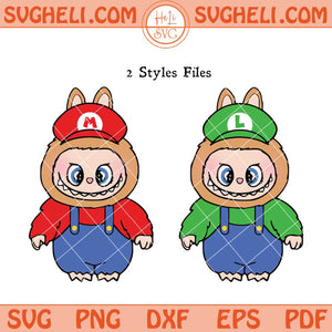 Super Mario Labubu Svg Labubu Mario And Luigi Svg Labubu Svg Png Dxf Eps Files