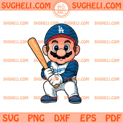 Super Mario Los Angeles Dodgers MLB Svg Mario Dodgers Svg