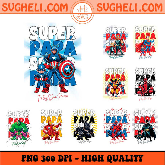 Superhero Dad Png Bundle Hero Dad Png Super Dad Png Sublimation Files