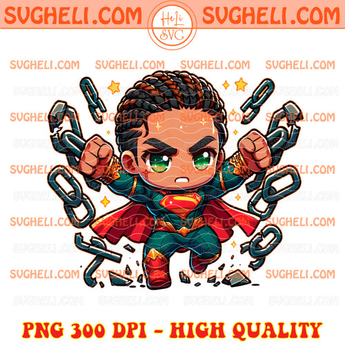 Superman Black African American Png Superman Juneteenth Png