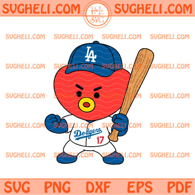 Taehyung and Tata LA Dogers Svg V Taehyung LA Dodgers Svg