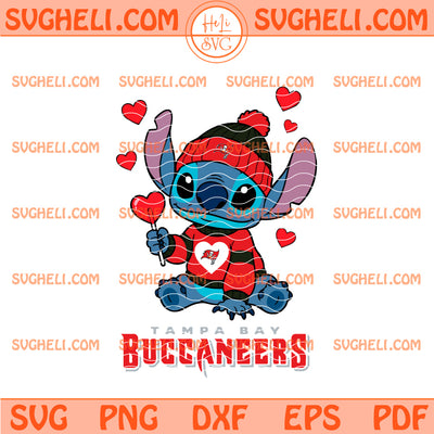 Tampa Bay Buccaneers Stitch Valentine Football Svg