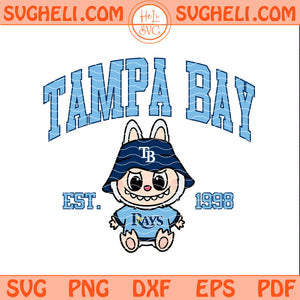 Tampa Bay Rays Labubu Baseball Svg Labubu MLB Svg Png Dxf Eps Pdf Files