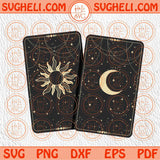 Tarot Cards Svg Sun and Moon Svg Tarot Svg Magic illustration Svg Png Sublimation Dxf Eps Files