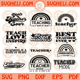 Teacher Appreciation Svg Funny Teacher Svg Teacher Quotes Svg Bundle Png Dxf Eps Files