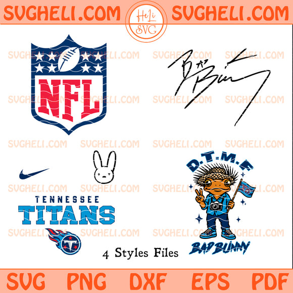 Tennessee Titans NFL Bad Bunny Svg Tennessee Titans Svg