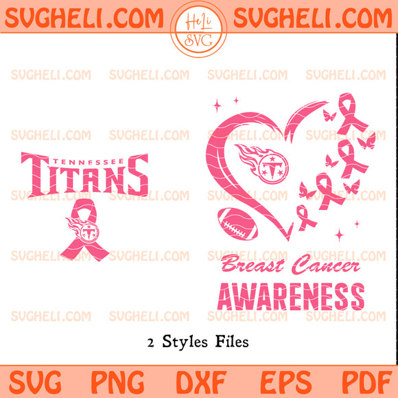 Tennessee Titans October Breast Cancer Awareness Svg