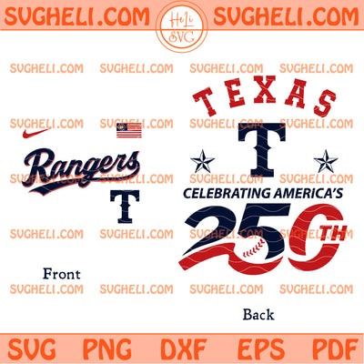 Texas Rangers America 250th Anniversary 2026 Svg