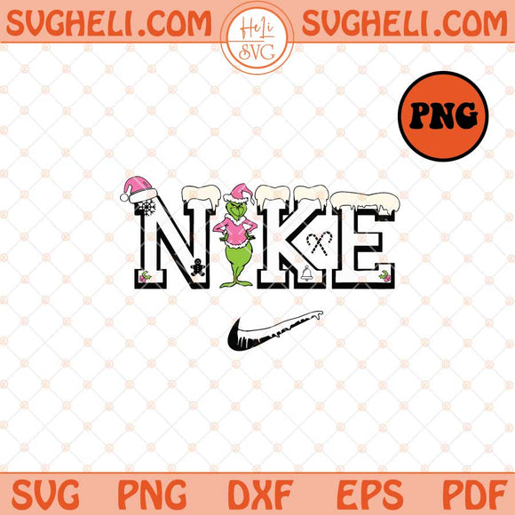 The Grinch Nike Png Nike Christmas Logo Png Grinch Logo Png Sublimation Files