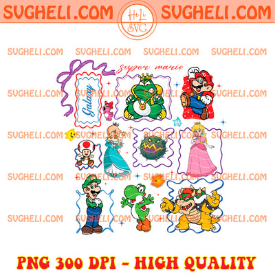 The Super Mario Galaxy Coquette Bow Doodle Style Png