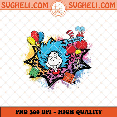 Thing 1 Thing 2 Cat In The Hat Dr Seuss Png Dr Seuss Png Sublimation Files