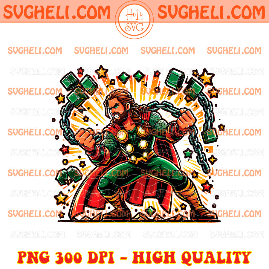 Thor Black African American Png Thor Juneteenth Png
