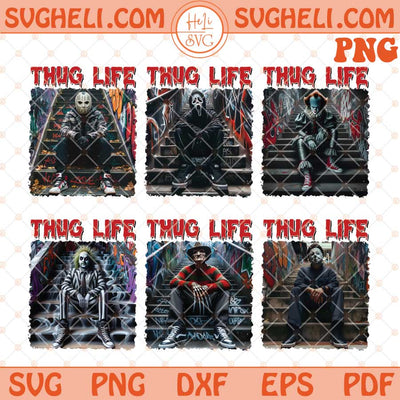 Thug Life Horror Movie Png Bundle Scary Halloween Png Dxf Eps Files