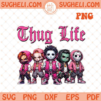 Thug Life Horror Movie Png Pink Halloween Png Halloween Png Sublimation Files