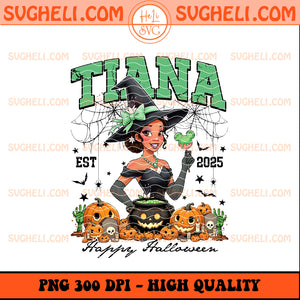 Tiana The Witch Est 2025 Happy Halloween Png