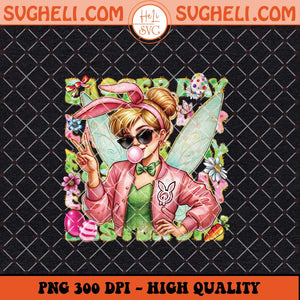 Tinkerbell Easter With Sunglasses Png Tinkerbell Bunny Png Sublimation Files