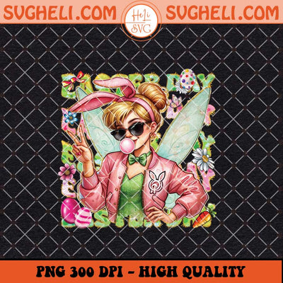 Tinkerbell Easter With Sunglasses Png Tinkerbell Bunny Png Sublimation Files
