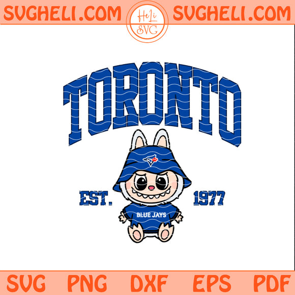 Toronto Blue Jays Labubu Baseball Svg Labubu MLB Svg Png Dxf Eps Pdf Files