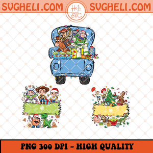 Toy Story Christmas Custom Name PNG Bundle Friends Png Sublimation Files