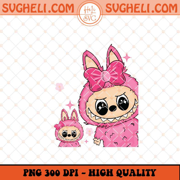 Trending Pink Labubu Character Png Cute Labubu Png Sublimation Files