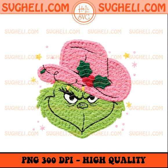 Trendy Latch Hook Yarn Crochet Howdy Grinch Christmas Png