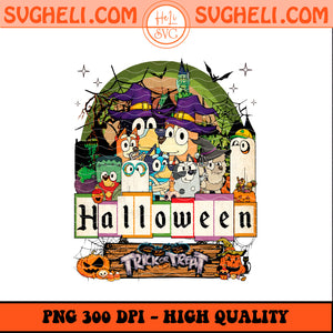 Trick Or Treat Bluey and Friends Halloween Png Bluey Png