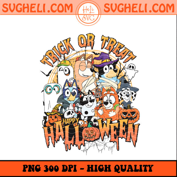 Trick or Treat Bluey Happy Halloween Png Halloween Bluey Png
