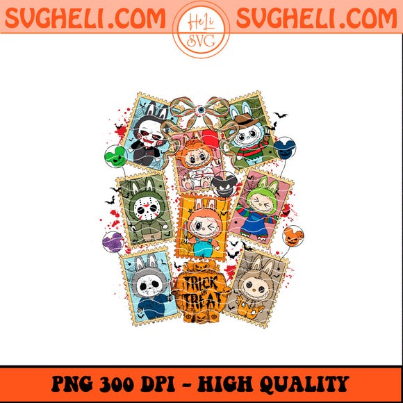 Trick or Treat Horror Killers Labubu Png Horror Labubu Png