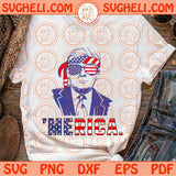 Trump 2024 Svg American Flag Trump 'Merica Svg 4th Of July Svg Png Dxf Eps Files