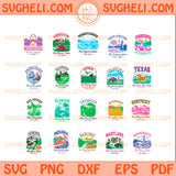US States Cityscape Icons Svg Bundle American States Svg 1